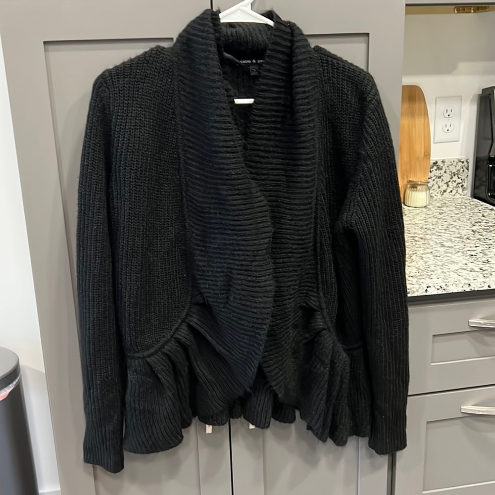 Black cardigan sweater